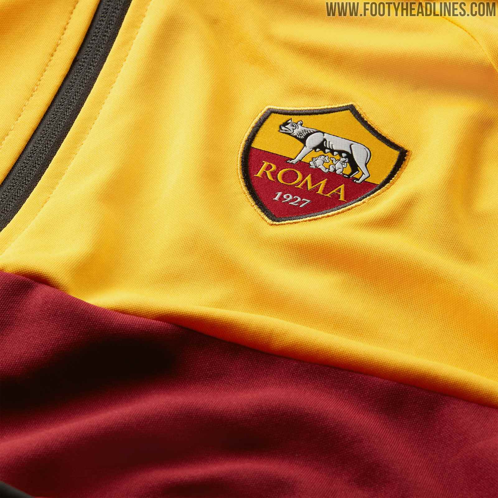 AS Roma 20-21 Anthem Jacket Released - Inspired By 20-21 Home Kit - Footy Headlines