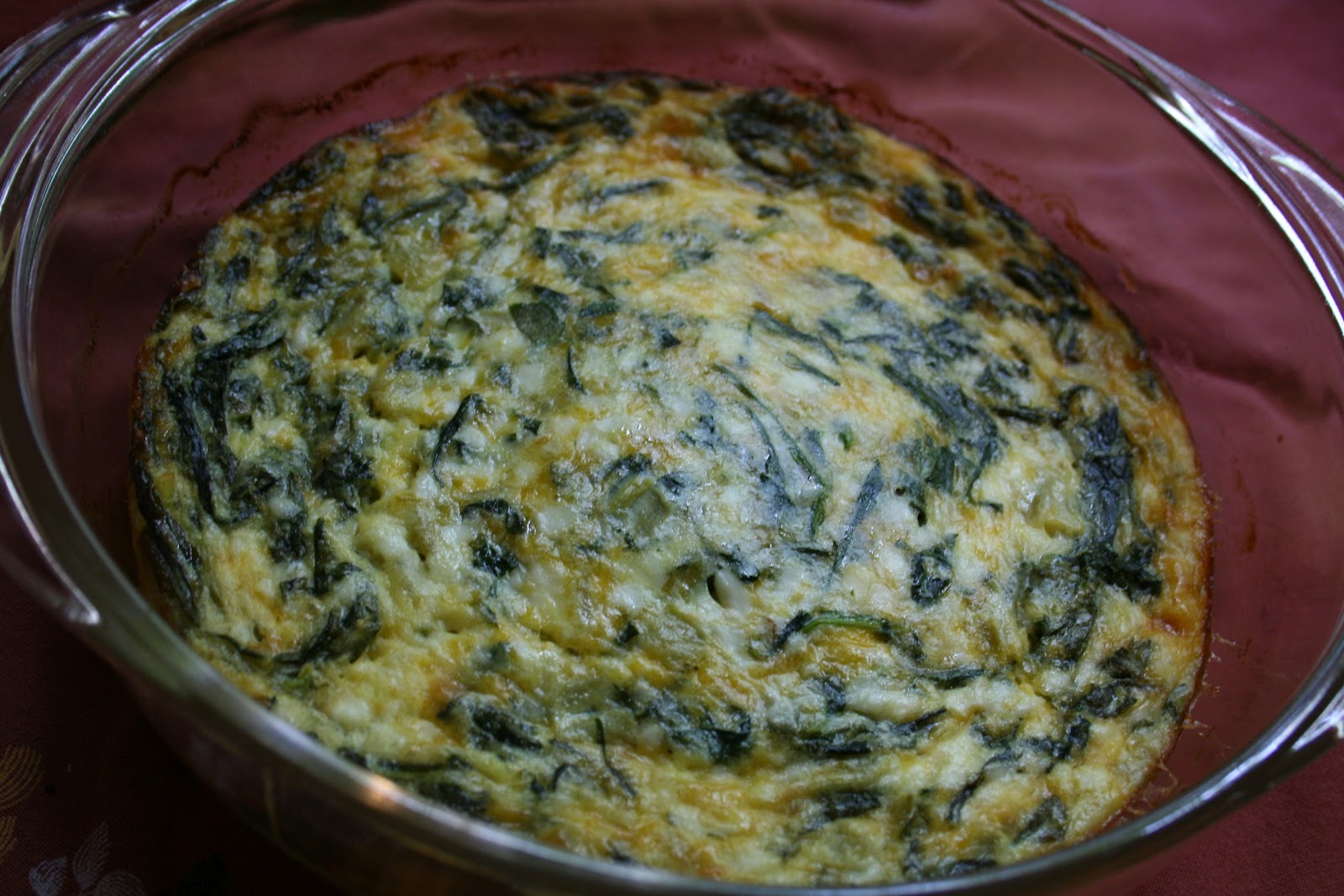 Cooking Mommy Crustless Green Chile Spinach Quiche