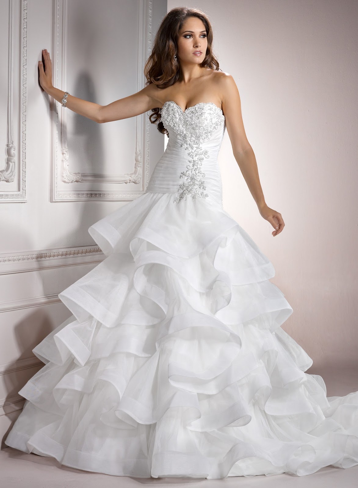 Custom Made White Wedding Dress Nice Long Wedding Dresses ...