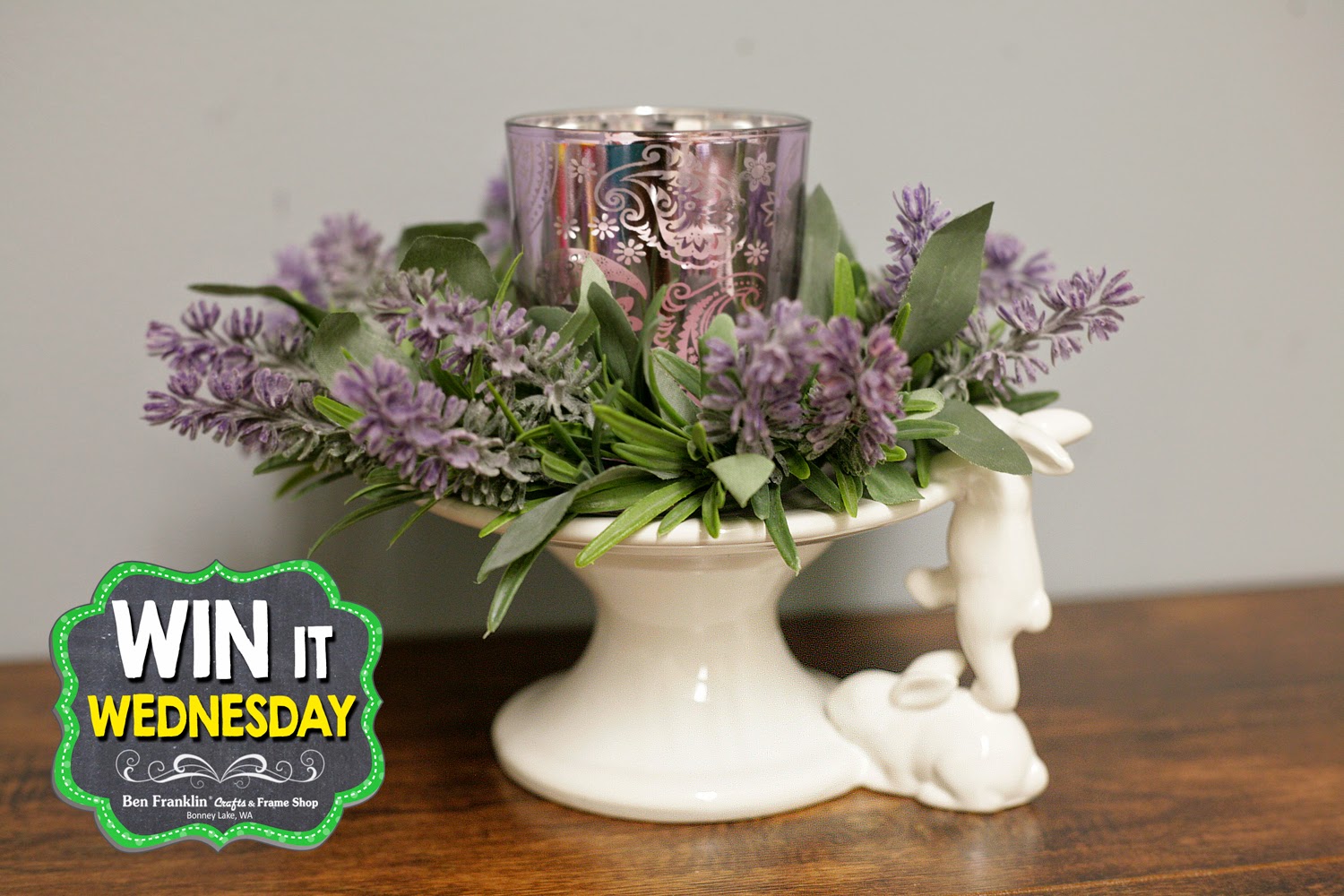 Ben Franklin Crafts and Frame Shop Easter Yankee Candle Centerpiece