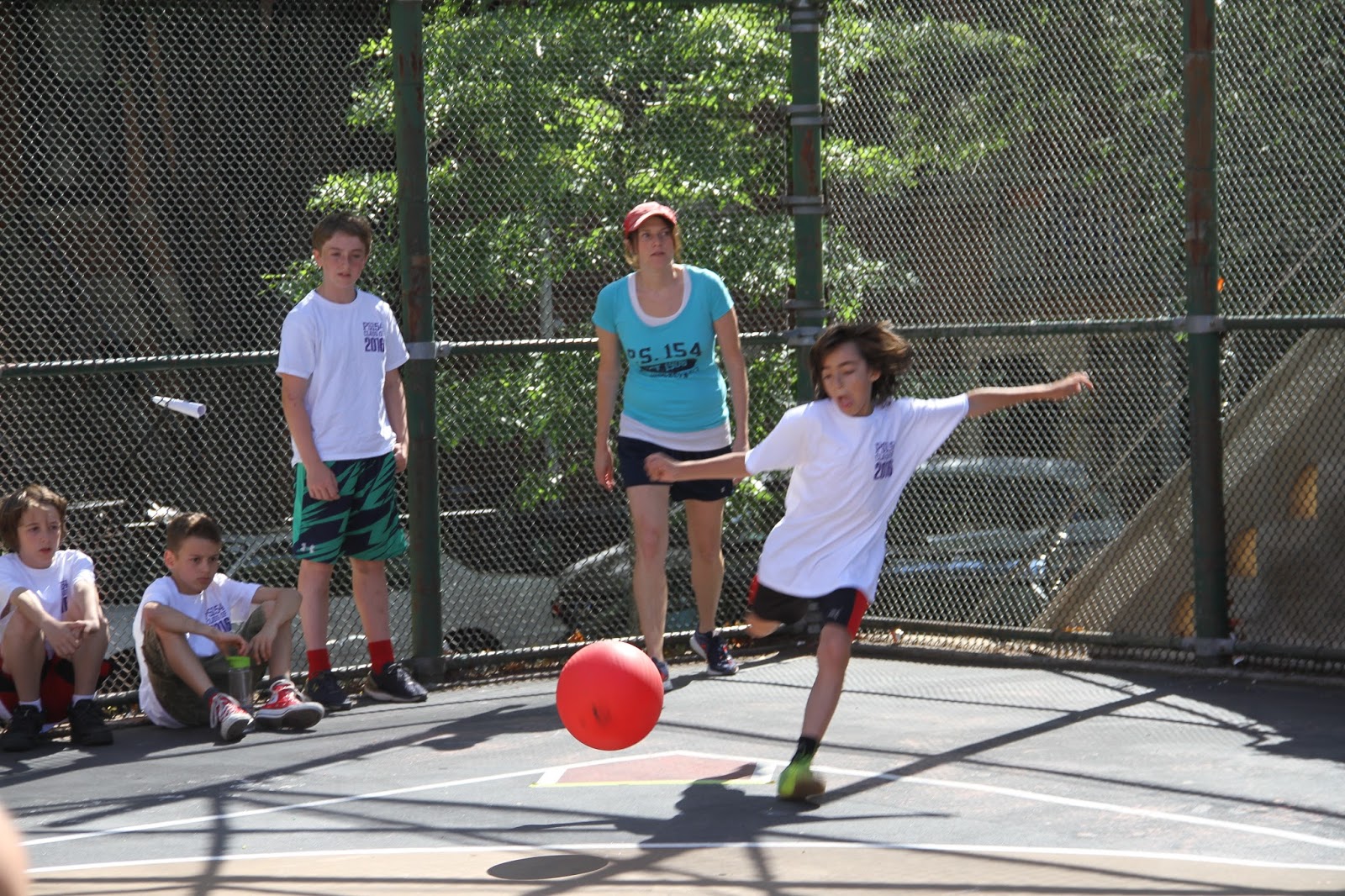 Fifth Grade at P.S. 154 Staff VS. 5th Grade Kickball Game