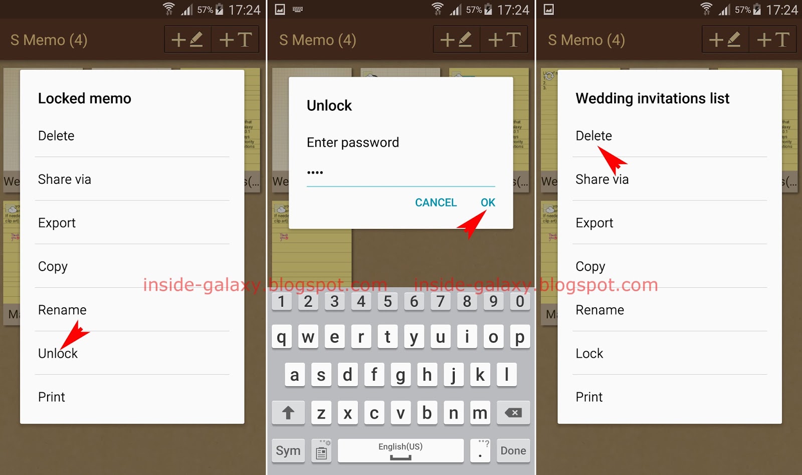 Inside Galaxy Samsung Galaxy S4 How to Delete a Memo in S Memo App in