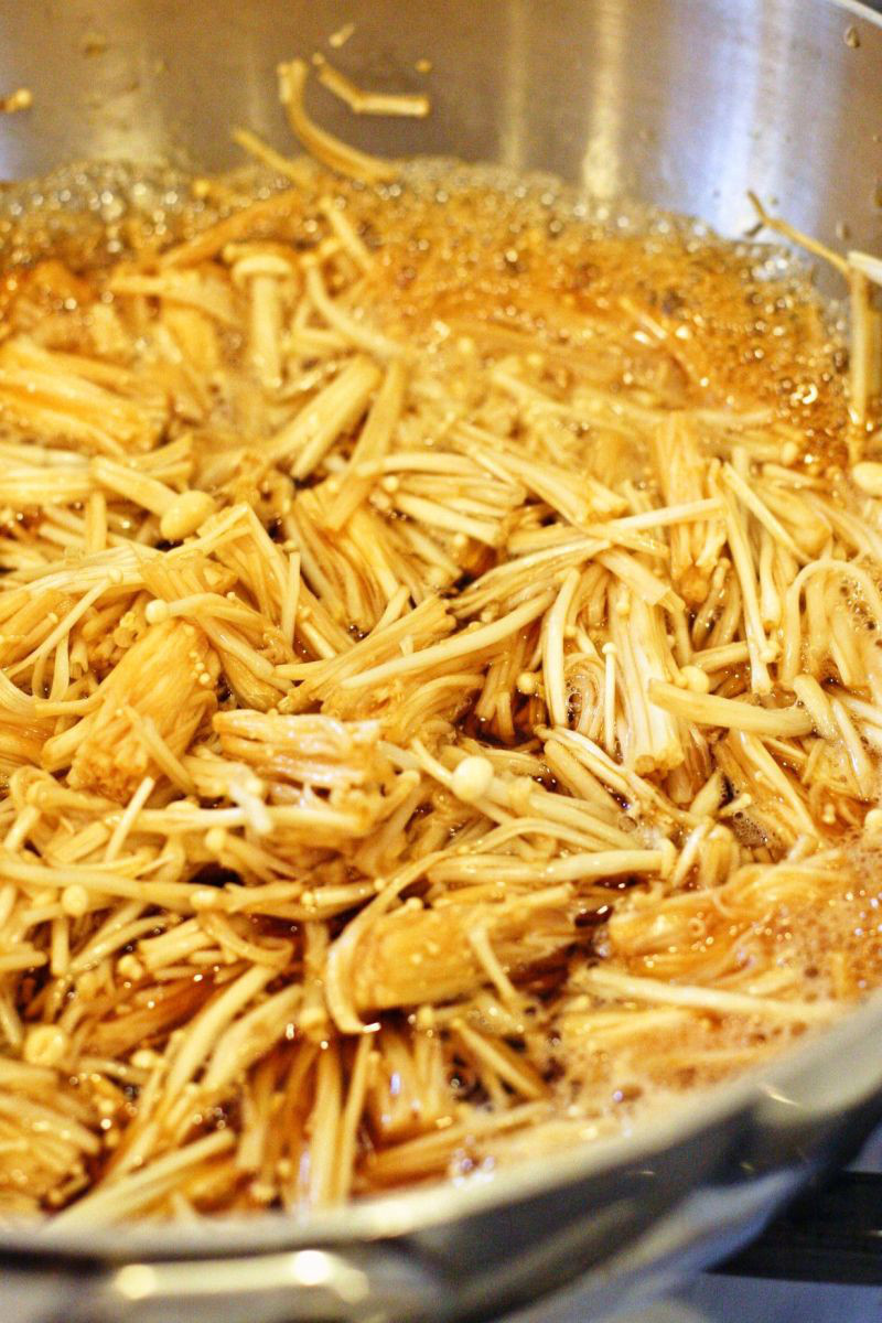 Perfectly imperfect Marinated Enoki Mushrooms, Nametake