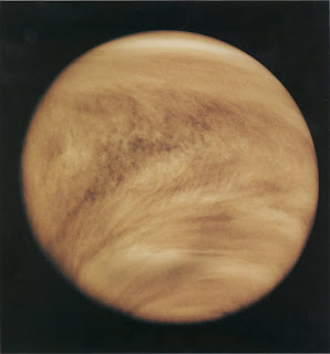 Venüs'ün morötesi ışıkta çekilmiş bir fotoğrafı