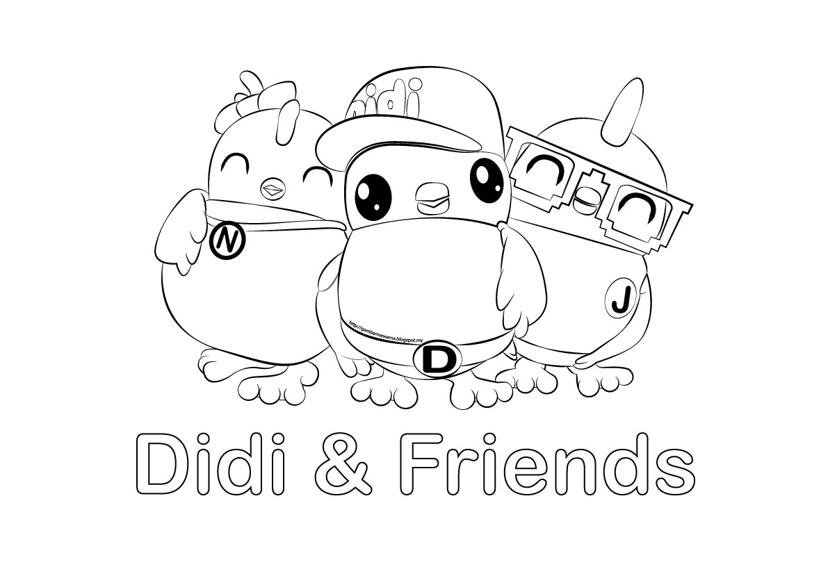 Gambar Mewarna Didi And Friends Gambar Mewarna