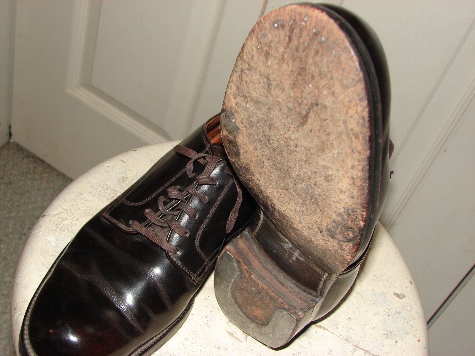 Marines In Forest Green WWII Marine Low Quarter Shoes Service Dress