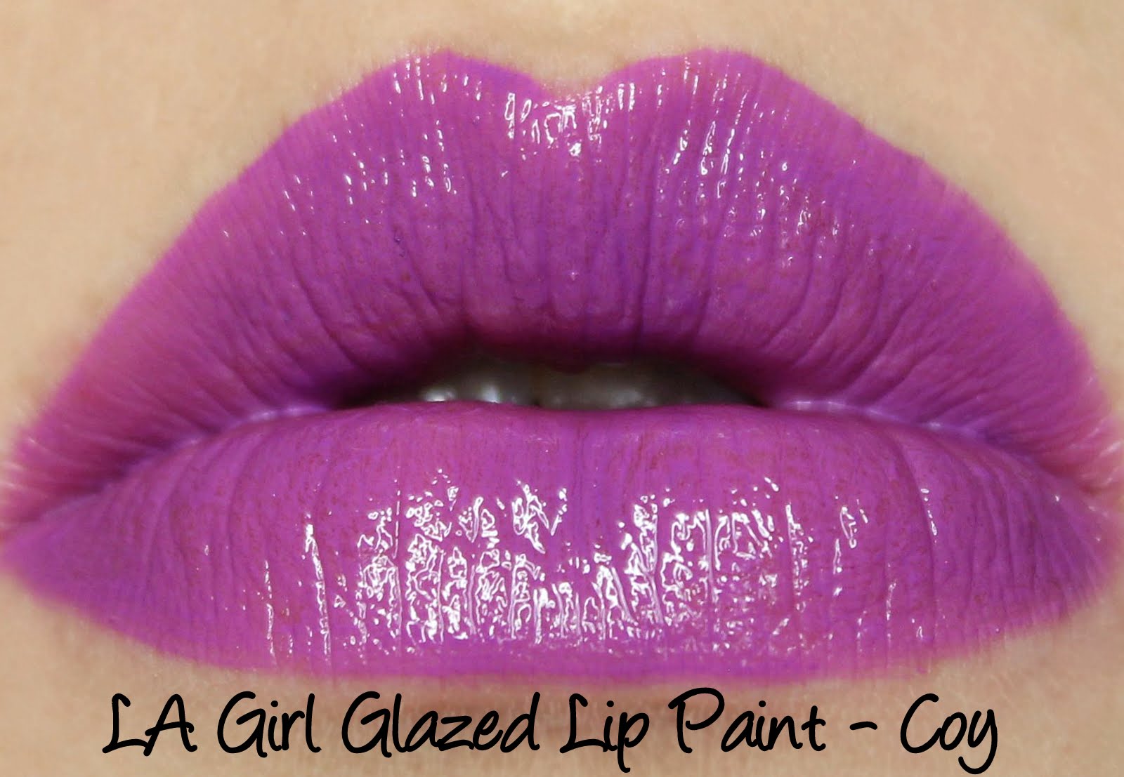 LA Girl Glazed Lip Paints - Coy Swatches & Review