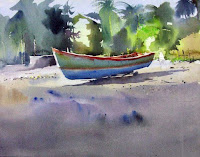 A water colour painting by Milind Mulick