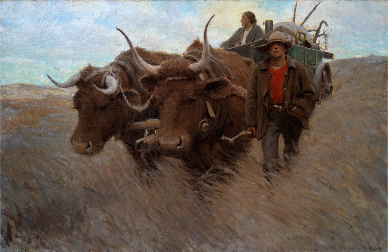 storybrookeripples ox and dog blog The Oxen of American Artist Harvey