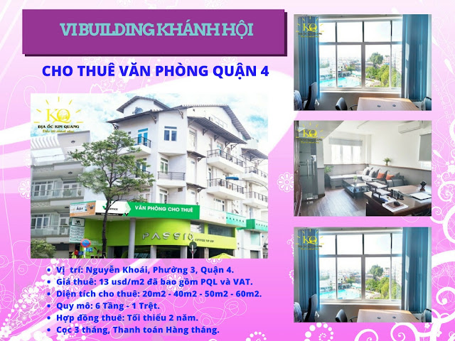 Cho thuê văn phòng quận 4 Vi Building Khánh Hội