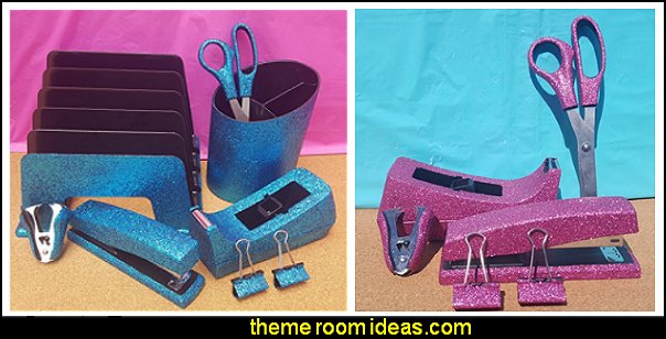 glitter office  supplies  office cubicle decorating ideas - cubicle decorating - work desk decorations - cubicle decoration themes - cubicle decor - office birthday party cubicle decorations - office birthday decorating kit - glitter office supplies
