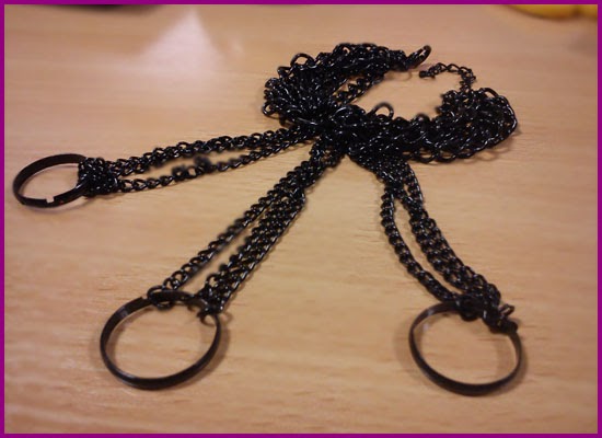 GoldDot:  Black Chain Harness