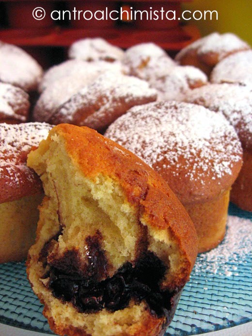 Muffins alla Banana con Cuore di Nutella