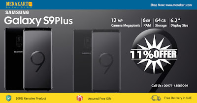  Samsung Galaxy S9 Plus Smartphone , Grey, 64GB, 6.2 Inches, 4G