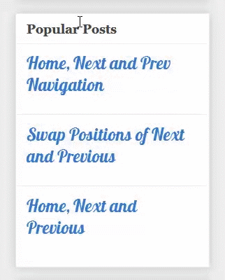 Popular Posts widget