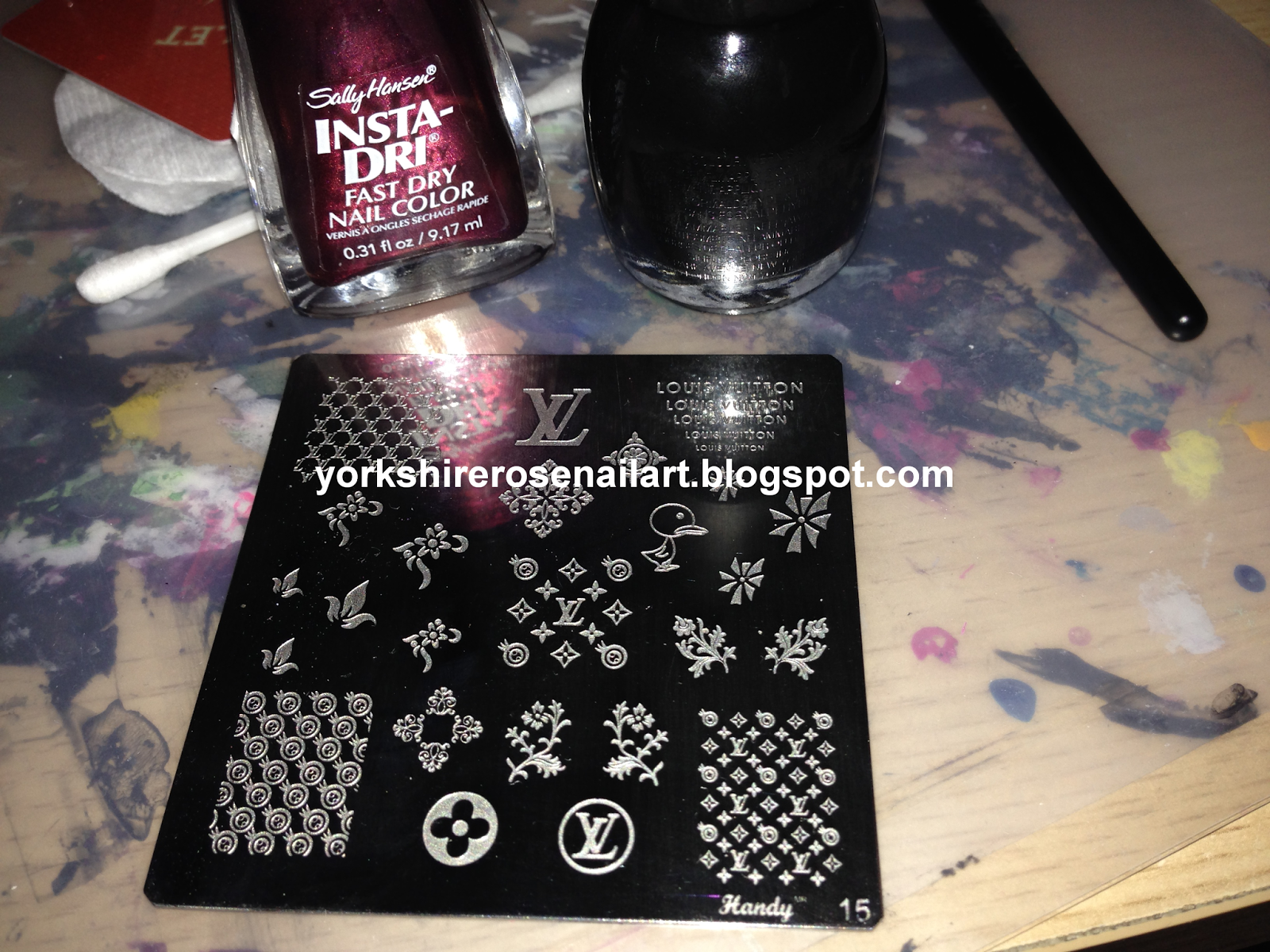 Yorkshire Rose Nail Art: Louis Vuitton Inspired Nails