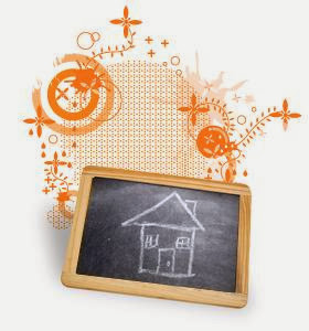 Deux boulots, pas d'appartement dessin maison- tableau noir