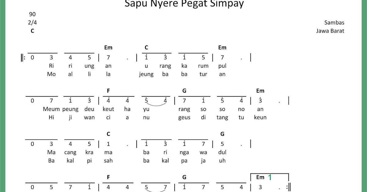 Berikut Lirik Dan Lagu Sapu Nyere Pegat Simpay Lengkap Kumpulan Lagu Sunda Dan Lirik