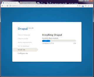 Install Drupal 8.1.10 opensource PHP CMS on Windows 7 XAMPP tutorial 7