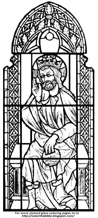 Jesus Is King in Stained Glass | Color The Bible
