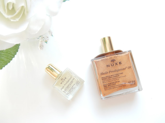 NUXE Golden shimmer dry oil and NUXE original dry oil review on Beka's Beauty. British Beauty Blogger