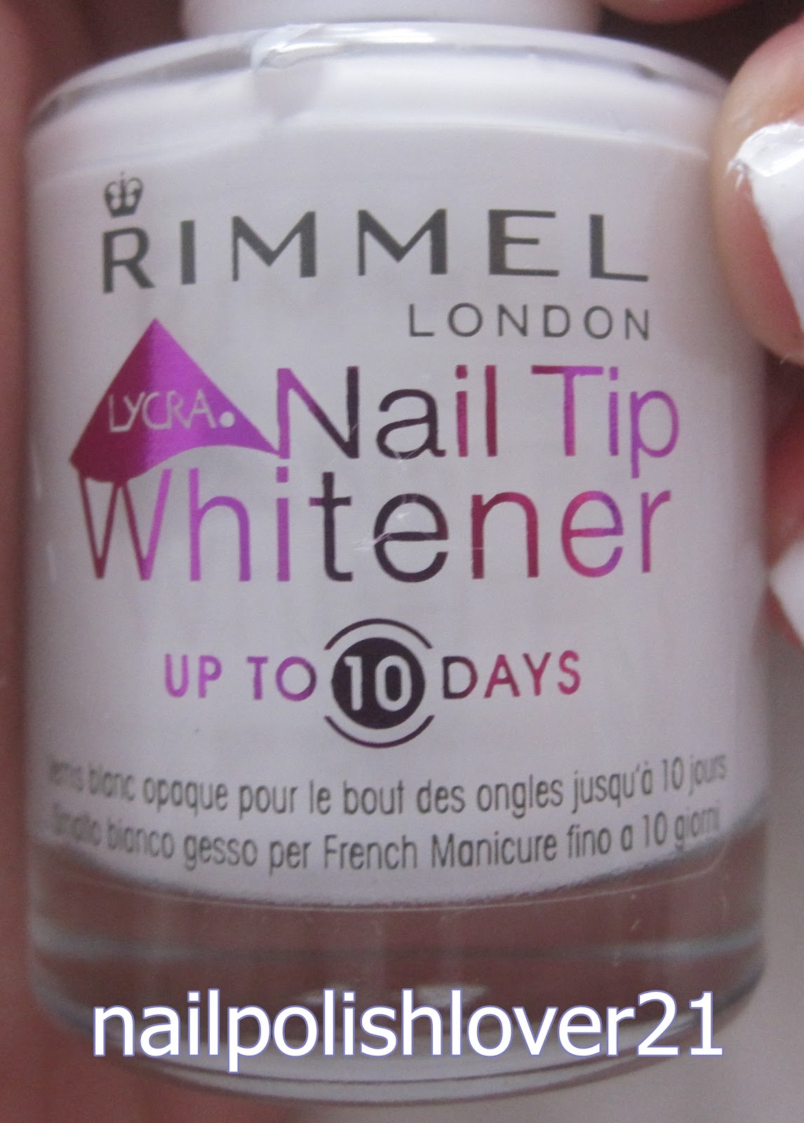 Nail Polish Reviews + Swatches! Rimmel London Nail Tip Whitener Review