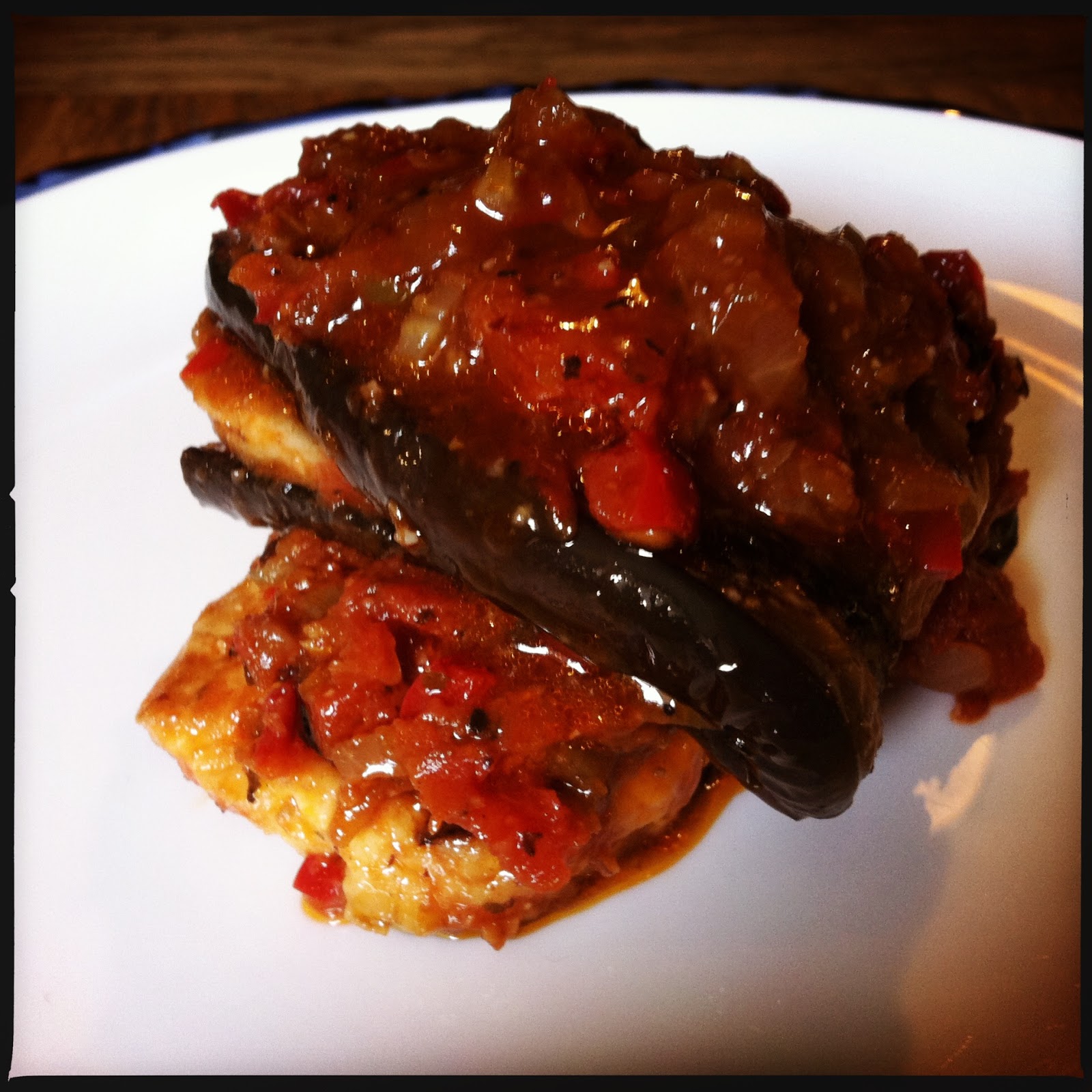 The Vicar Died Laughing Aubergine & Halloumi in a Tomato & Pepper sauce