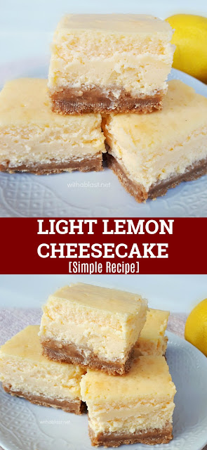 Simple, basic recipe for Light Lemon Cheesecake - an all time favorite ! 