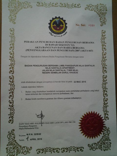 akta hak milik strata 1985