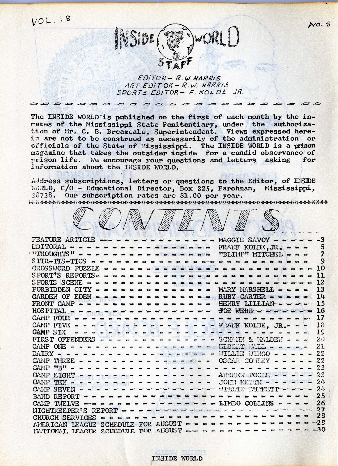 History's Treasure Down on Parchman