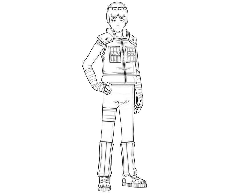 Naruto Rock Lee Character  How Coloring