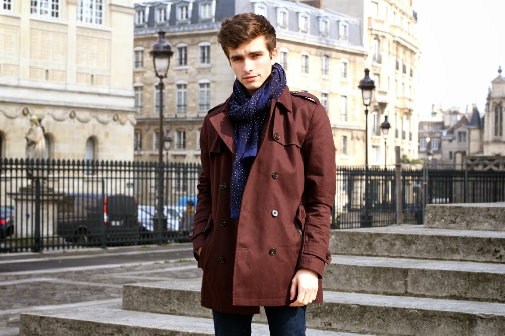 BLOG-MODE-HOMME_River-Island-trench_Pair-of-Kings-Shoes_Pull-in-Chaussettes_écharpe-Celioclub_Soulier-Preppy-Paris-Dries-Van-Noten-polo