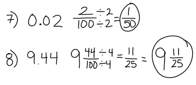 Miss Kahrimanis's Blog: Converting between Fractions and Decimals