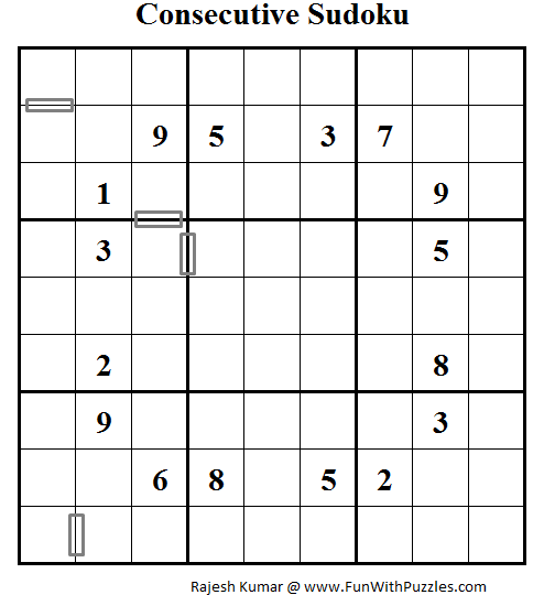 Consecutive Sudoku (Daily Sudoku League #60)