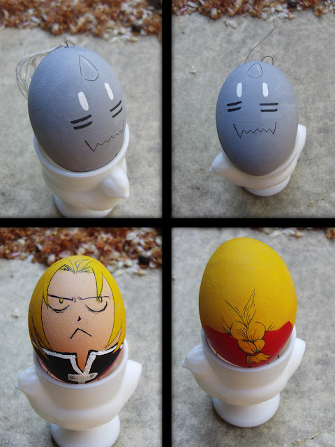 Jajka malowane na Fullmetal Alchemist - Światowy Dzień Jaja