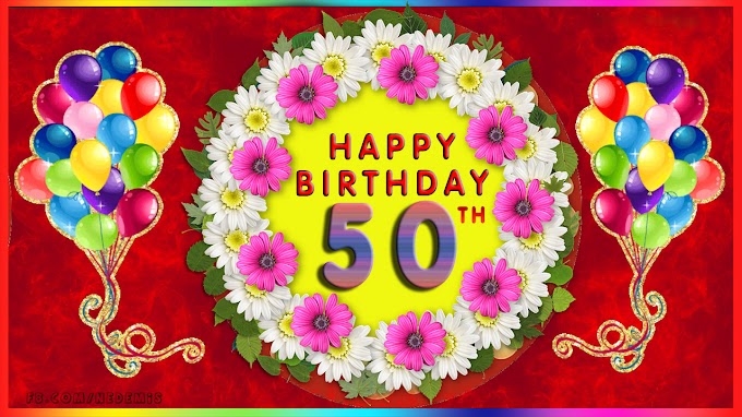 50th Birthday Images, Greetings Cards for age 50 years