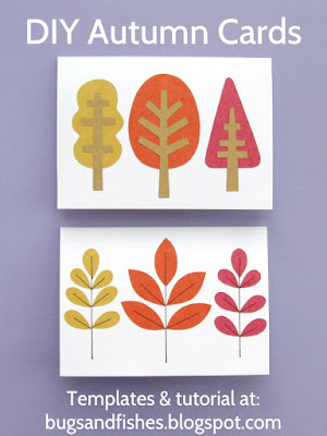 DIY Autumn Trees & Leaves Cards Tutorial autumn leaf and tree cards free tutorial