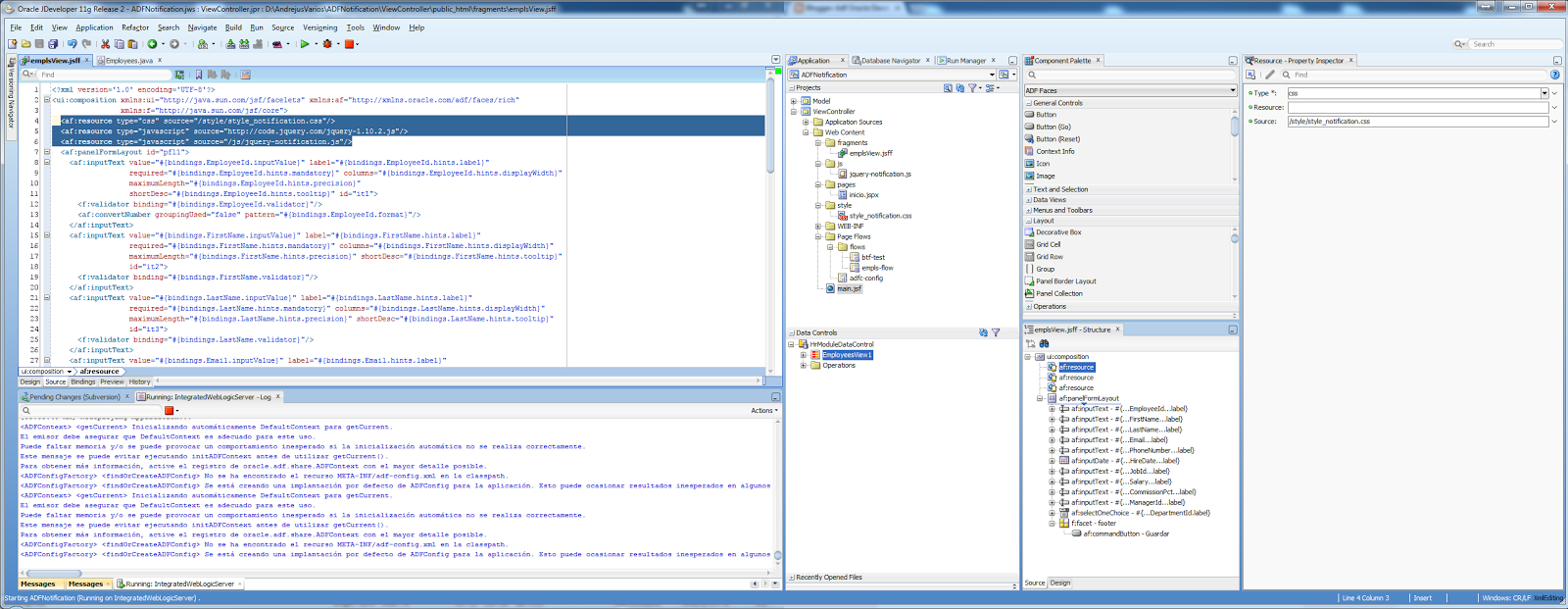 Oracle Adf 11g Spain Uso de Jquery y JavaScript en Oracle Adf