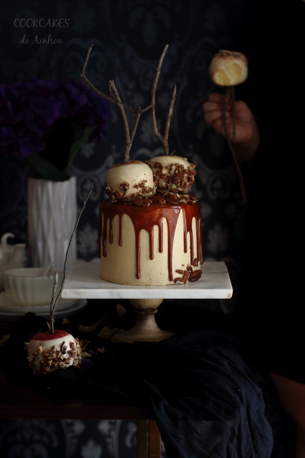 Layer Cake de Manzana y Caramelo. Deliciosa Tarta Otoñal. Cookcakes de Ainhoa