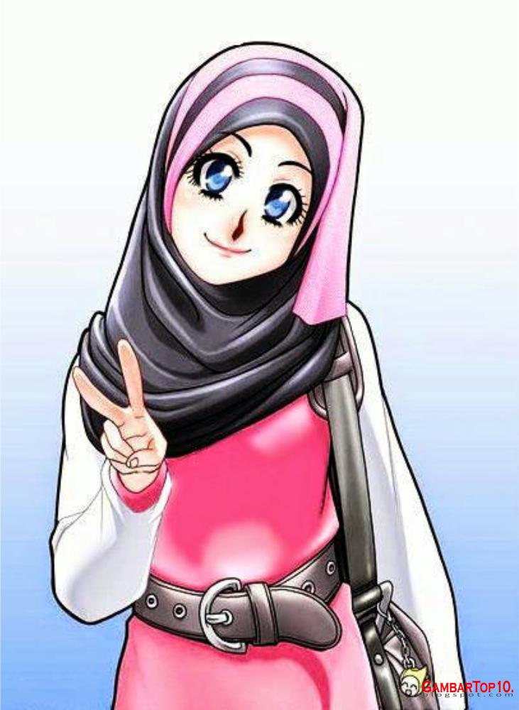 10 Gambar Kartun Muslimah Cantik Gambar Top 10