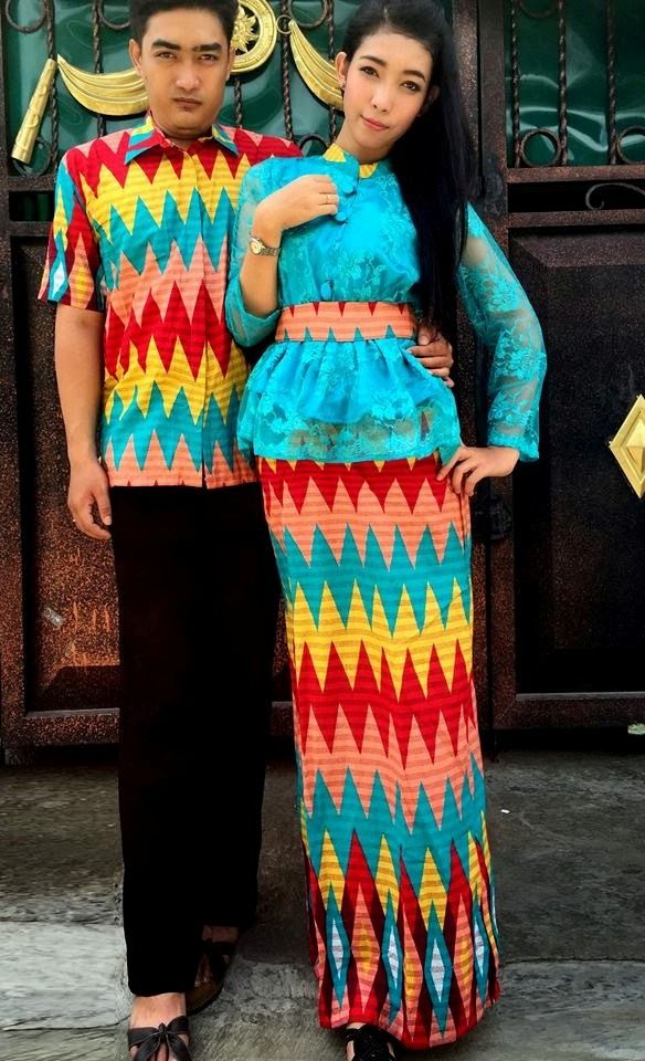  34 model baju  kebaya batik couple  modern untuk  