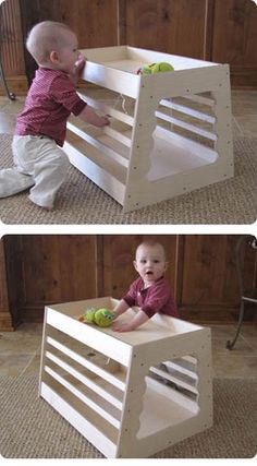 infant play half table montessori stand standing toddler pikler activities kneel toys diy development para pull child movement cruising encourage