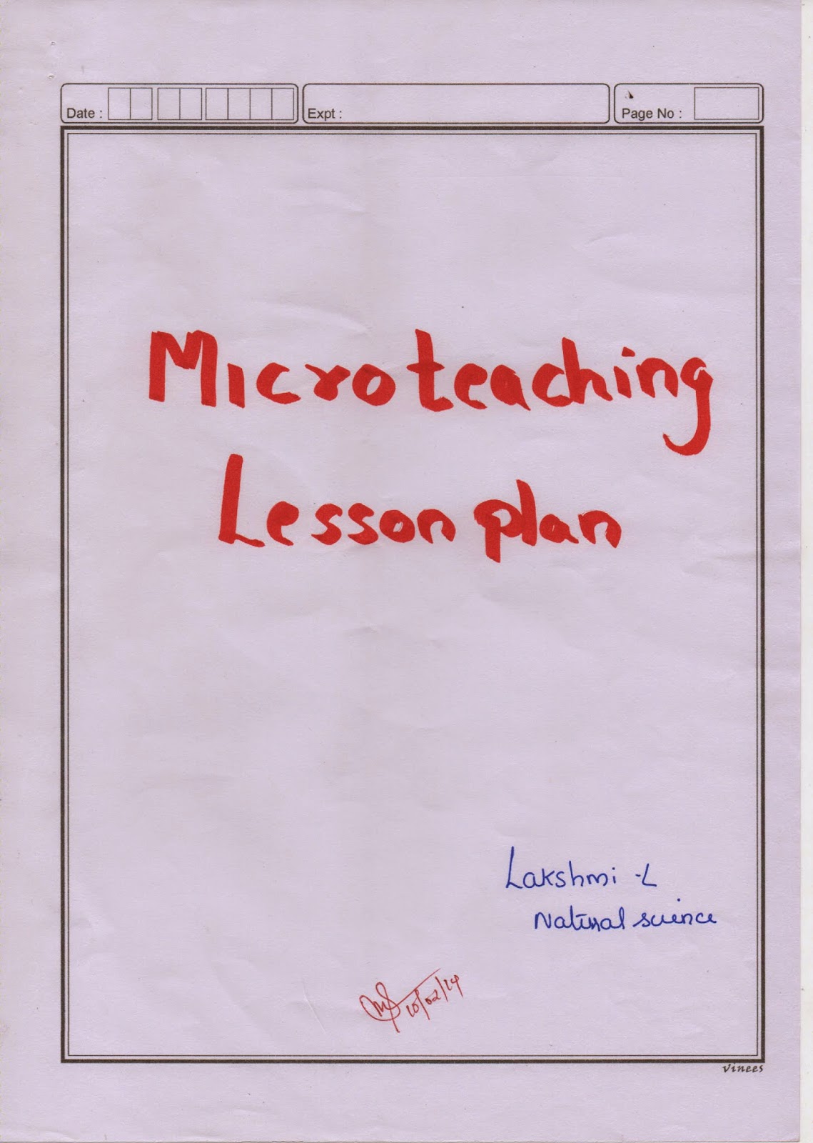 Lakshmi Natural Science Microteaching Lesson Plan lesson-plan-template-micro-teaching-2-communication-cognition