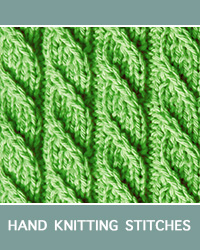 Learn Spiral Columns Left Twist Pattern with our easy to follow instructions at HandKnittingStitches.com