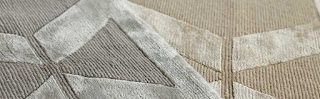 dichtbij bekijken van vakmanschap van bamboe zijde tapijt