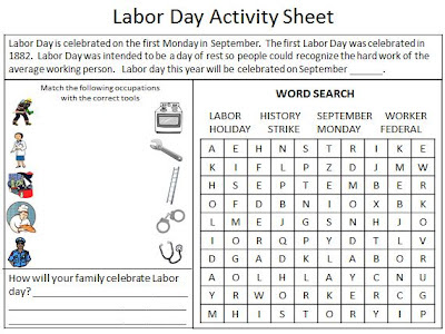 Empowered By THEM: Labor Day Activity Worksheet
