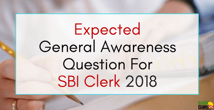Expected General Awareness Question For SBI Clerk 2018