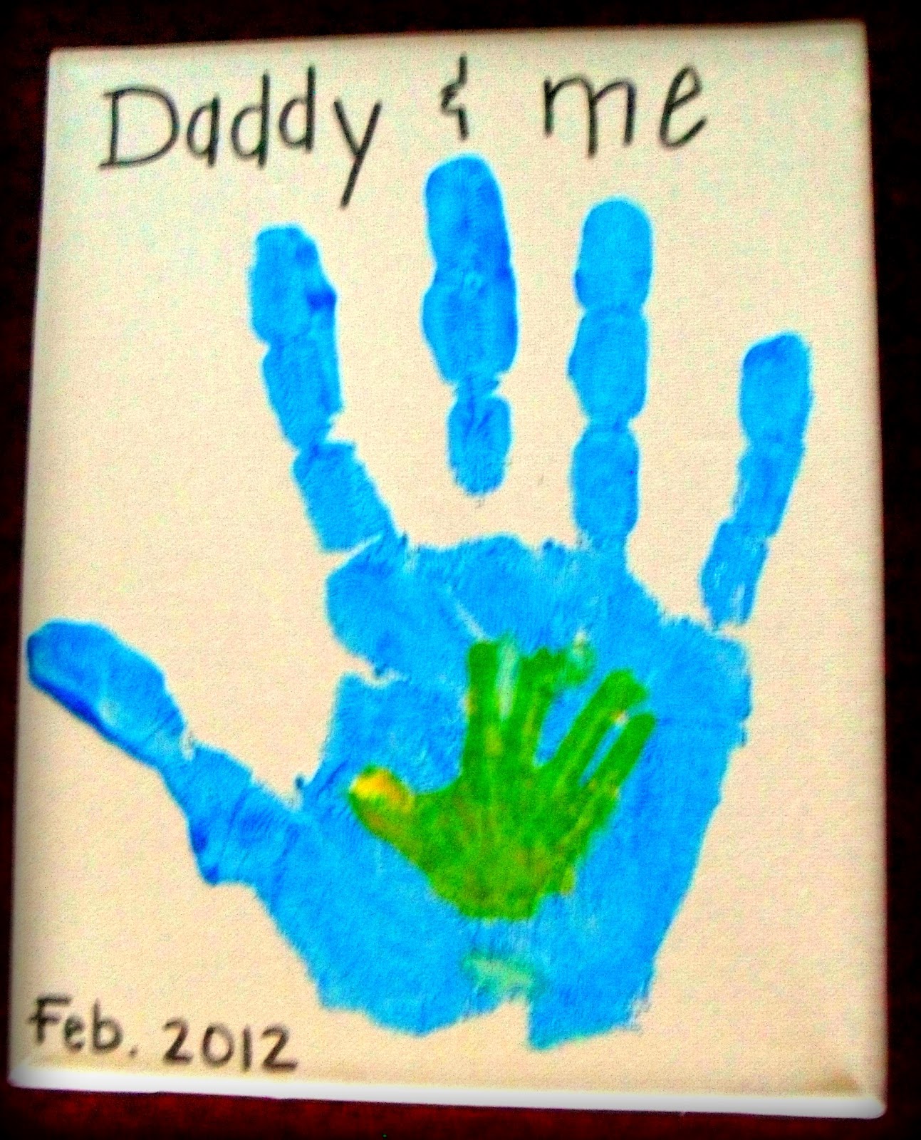 Father s Day Handprint Daddy And Me Craft Preschool Crafts For Kids