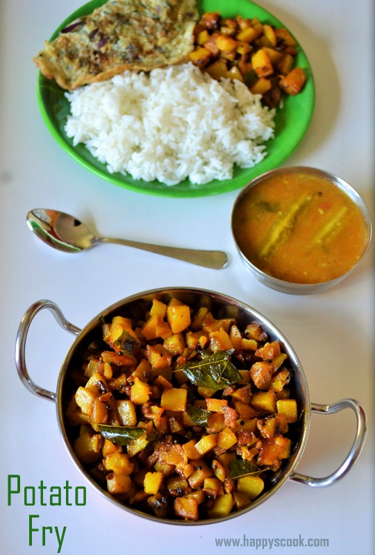 Potato Fry Recipe Urulaikilangu Varuval Aloo Fry South Indian