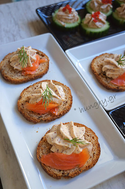 Smoked Salmon Mousse Canapes